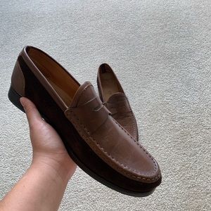 men’s Saks Fifth Avenue suede and leather loafer